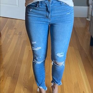 Abercrombie and Fitch Simone high rise ankle skinny jean.  Size 2 short.